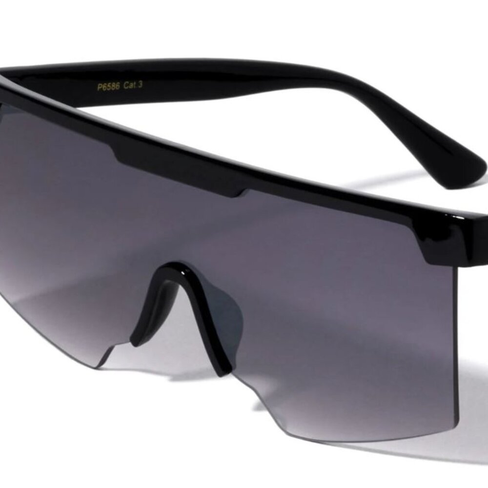 Men Sports Sunglasses Fashion Designer Retro Black Lens Outdoor Driving Rimless